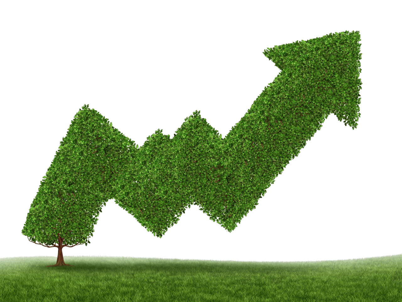 Flecha ascendente que representa el crecimiento de inversiones y fondos financieros.